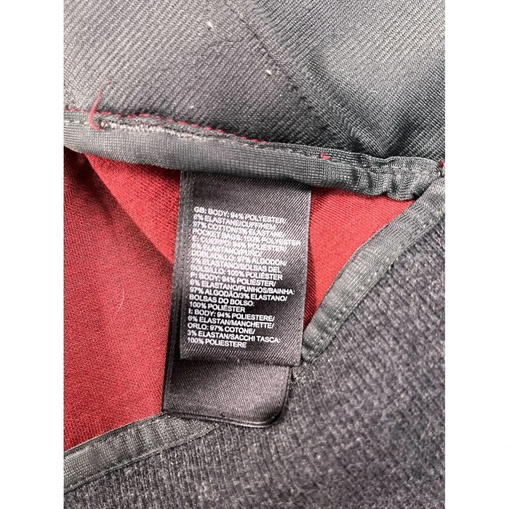 The North Face Men's Large Garnet‎ Gray Full Zip Jacket Dual Pockets Mock Neck